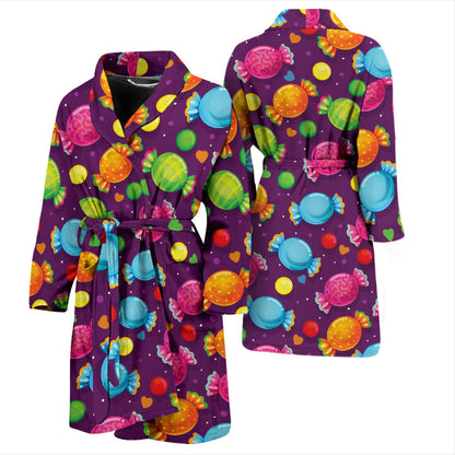 Candy Pattern Print Design CA05 Men Bathrobe