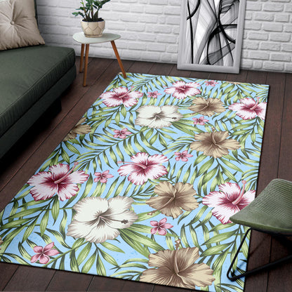 Tropical Flower Pattern Print Design TF05 Area Rugs