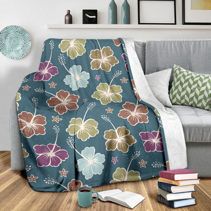 Hibiscus Pattern Print Design HB033 Fleece Blanket