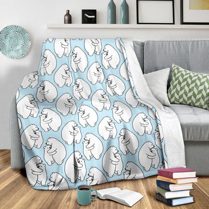 Polar Bear Pattern Print Design PB08 Fleece Blanket