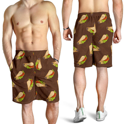 Taco Pattern Print Design TC08 Mens Shorts