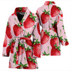 Strawberry Pattern Print Design SB03 Women Bathrobe