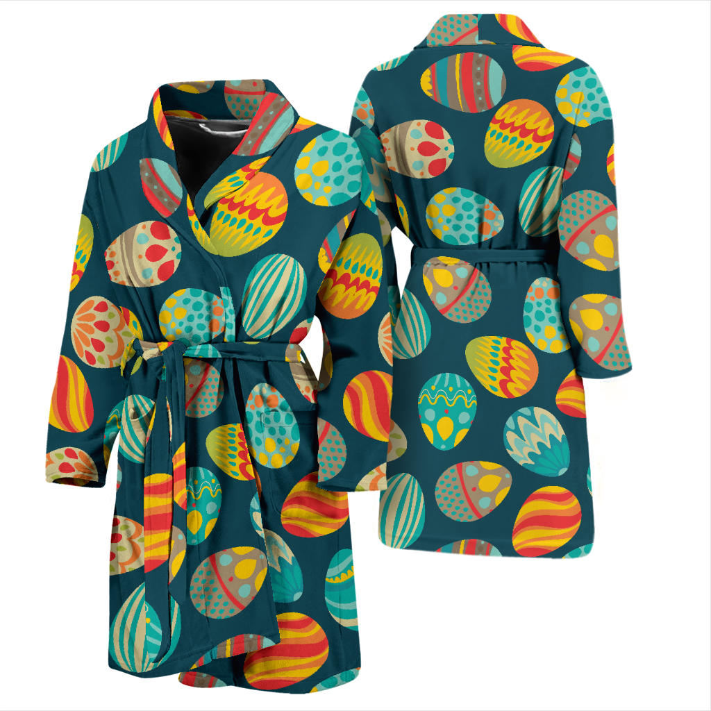 Easter Eggs Pattern Print Design RB09 Men Bathrobe