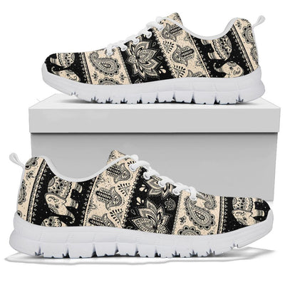 Elephant Hansa Lotus Pattern Sneakers White Bottom Shoes