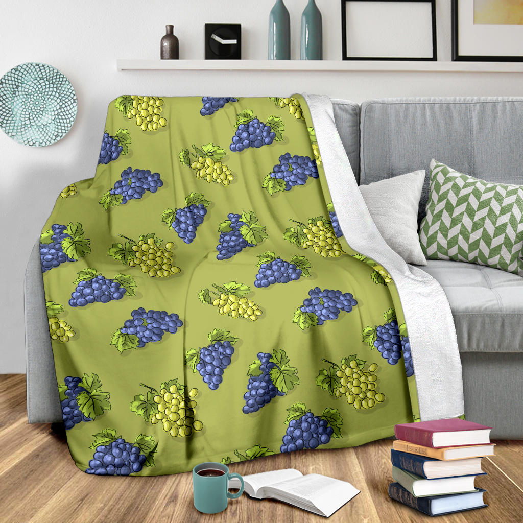 Grape Pattern Print Design GP08 Fleece Blanket