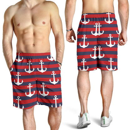 Nautical Pattern Print Design A05 Mens Shorts