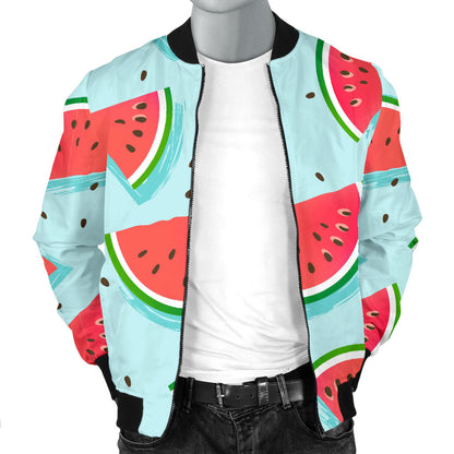 Watermelon Pattern Print Design WM03 Men Bomber Jacket