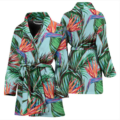 Bird Of Paradise Pattern Print Design BOP01 Women Bathrobe