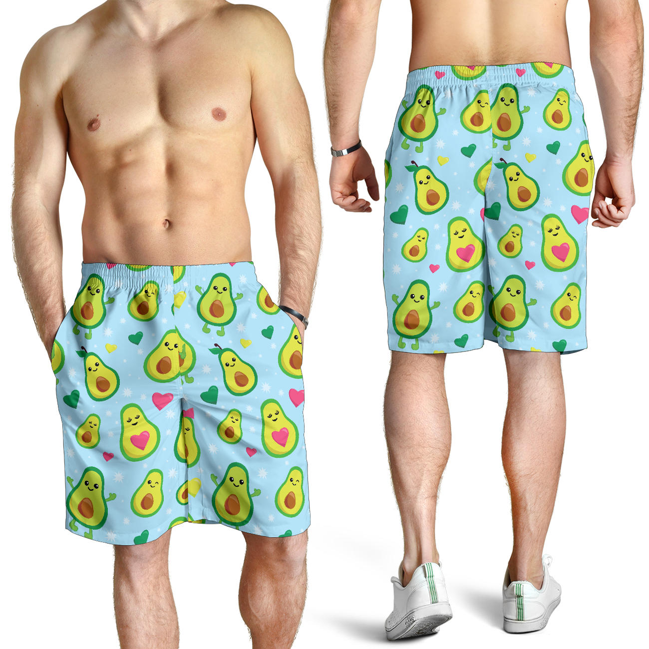 Avocado Pattern Print Design AC09 Mens Shorts
