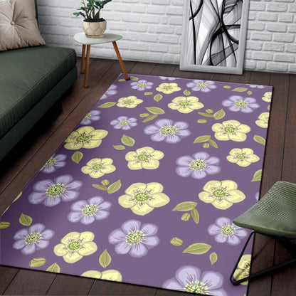 Anemone Pattern Print Design AM013 Area Rugs
