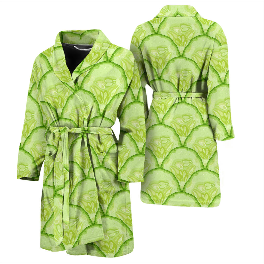 Cucumber Pattern Print Design CC04 Men Bathrobe