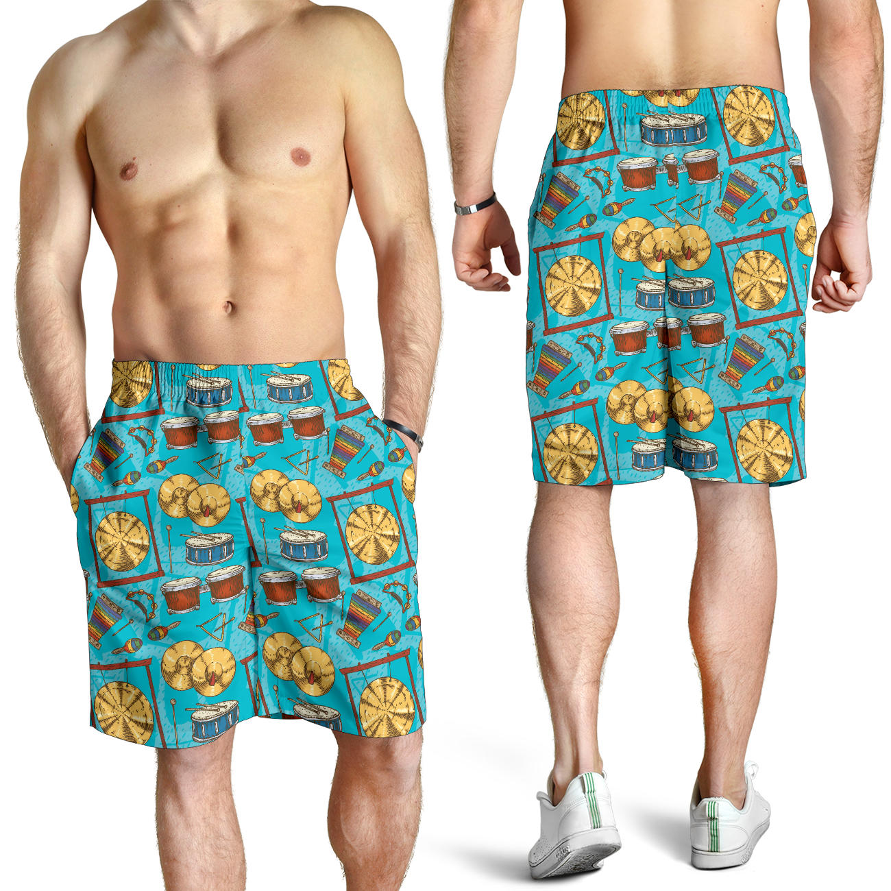 Percussion Pattern Print Design 03 Mens Shorts