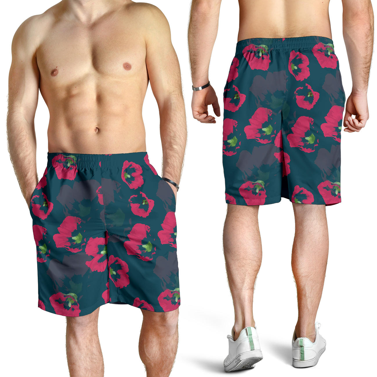 Morning Glory Pattern Print Design 01 Mens Shorts