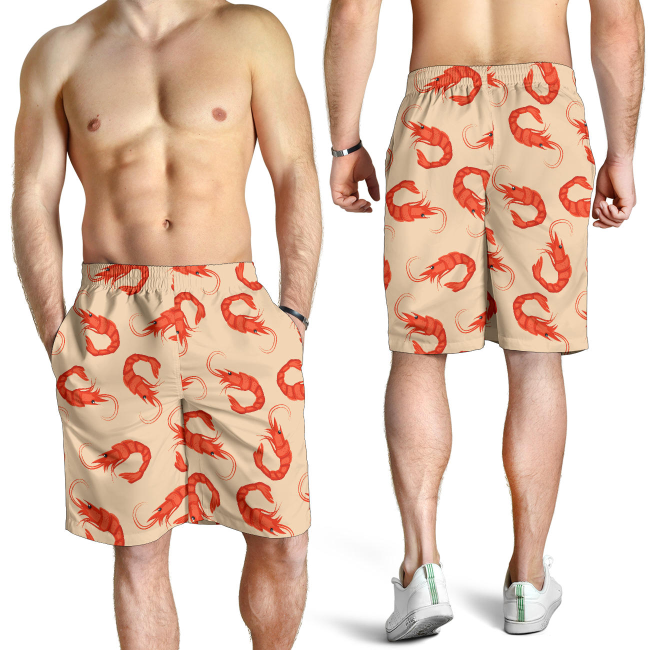 Prawn Pattern Print Design 02 Mens Shorts