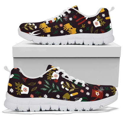 Gardening Pattern Print Design G05 Sneakers White Bottom Shoes