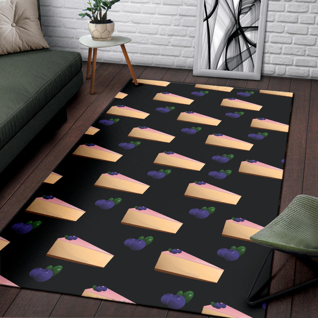 Cheesecake Blueberry Pattern Print Design CK01 Area Rugs