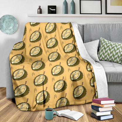 Durian Pattern Print Design DR02 Fleece Blanket