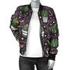 Cactus Pattern Print Design 03 Women's Bomber Jacket