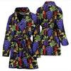 Grape Pattern Print Design GP05 Women Bathrobe