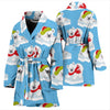 Polar Bear Pattern Print Design PB06 Women Bathrobe