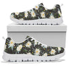 Daisy Pattern Print Design DS08 Sneakers White Bottom Shoes