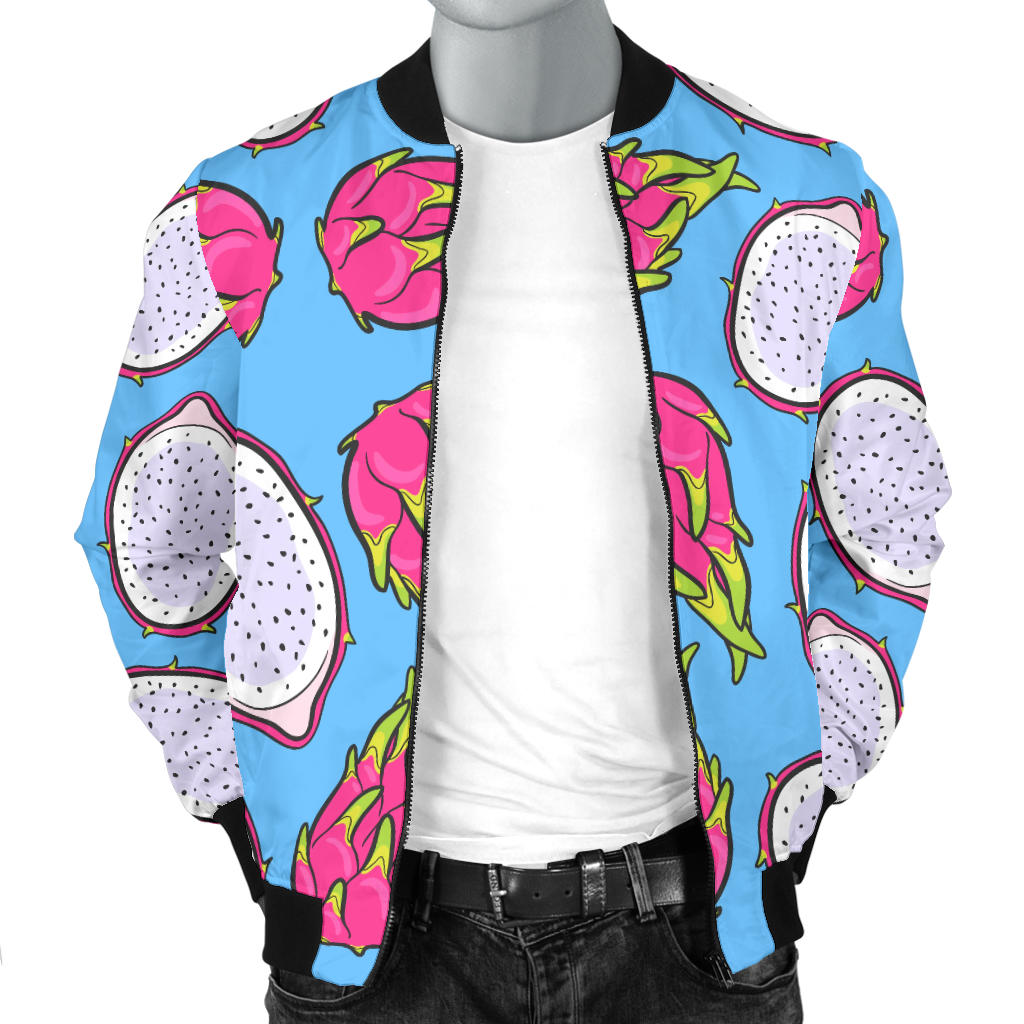 Dragonfruit Pattern Print Design DF04 Men Bomber Jacket