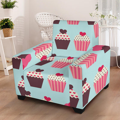 CupCake Print Pattern Armchair Slipcover