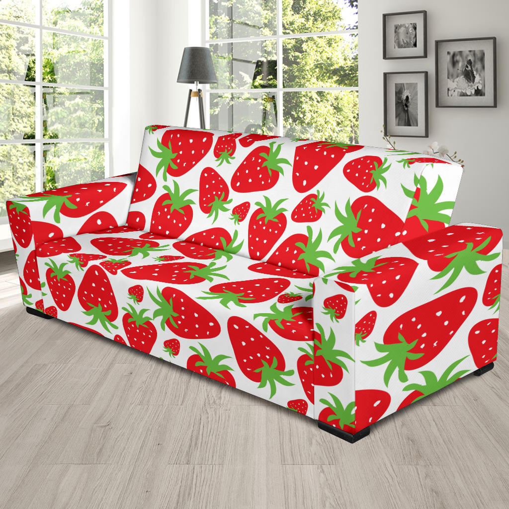Strawberry Pattern Print Design SB01 Sofa Slipcover