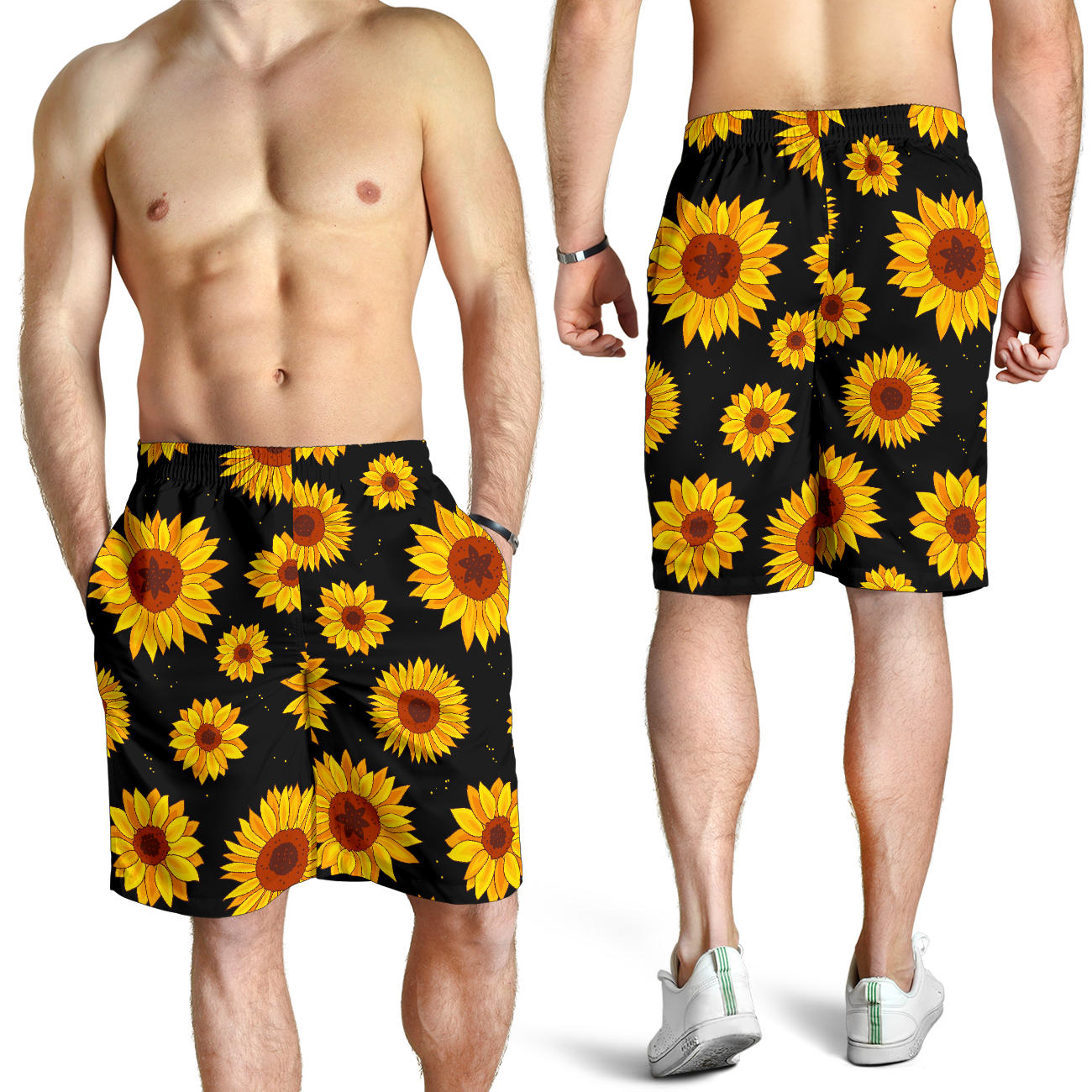 Sunflower Pattern Print Design SF09 Mens Shorts