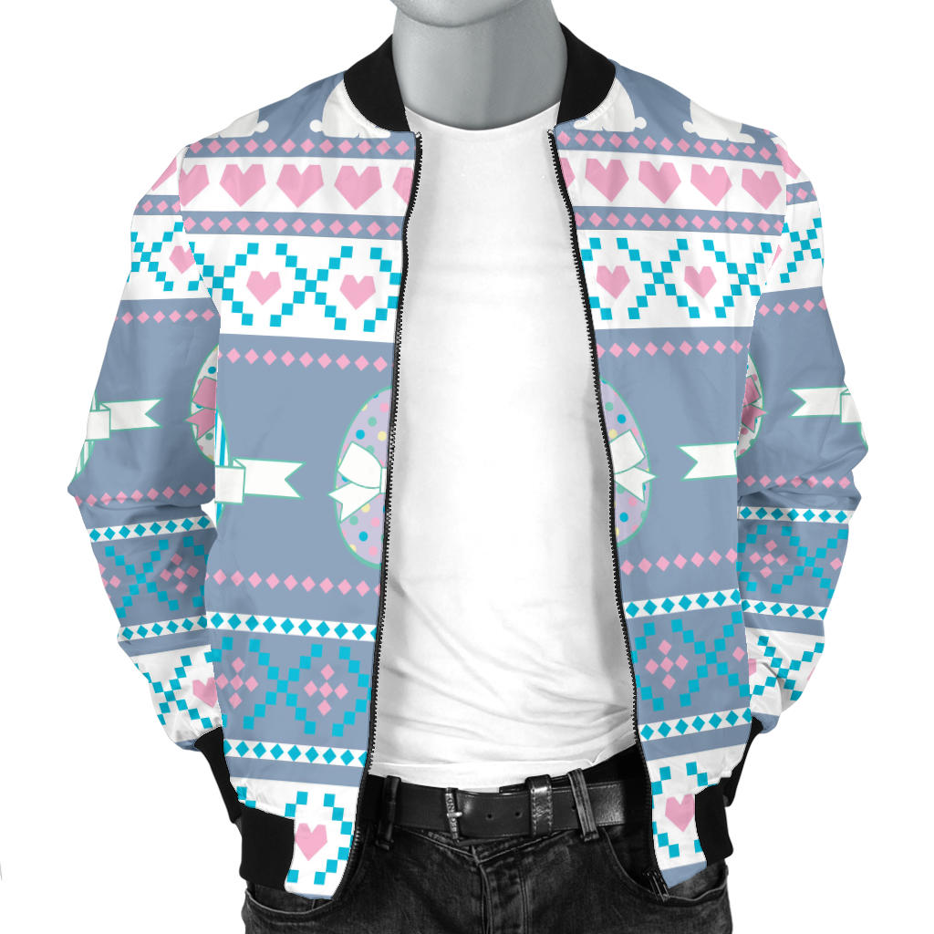 Easter Eggs Pattern Print Design RB013 Men Bomber Jacket