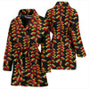 Heliconia Pattern Print Design HL05 Women Bathrobe