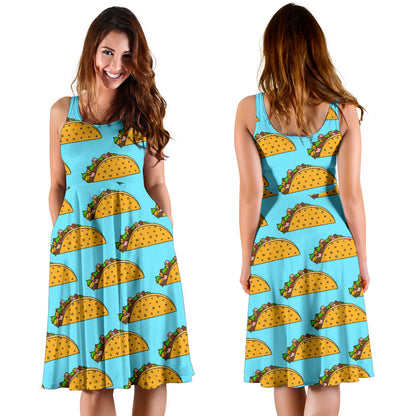 Taco Pattern Print Design TC03 Midi Dress