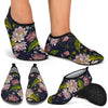 lotus Embroidered Pattern Print Design LO06 Aqua Water Shoes