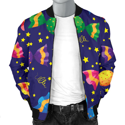 Candy Pattern Print Design CA06 Men Bomber Jacket