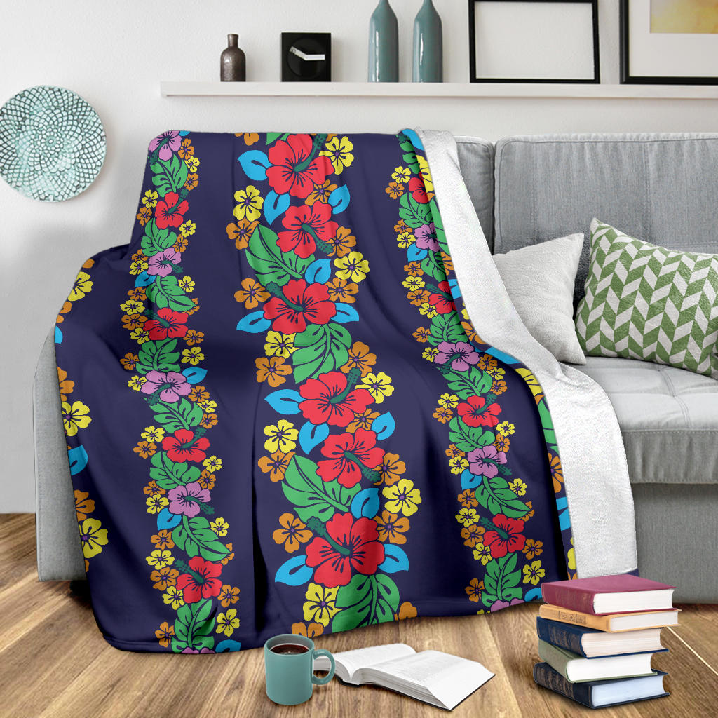 Hawaiian Themed Pattern Print Design H03 Fleece Blanket