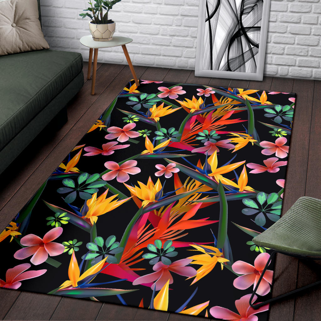 Tropical Flower Pattern Print Design TF015 Area Rugs