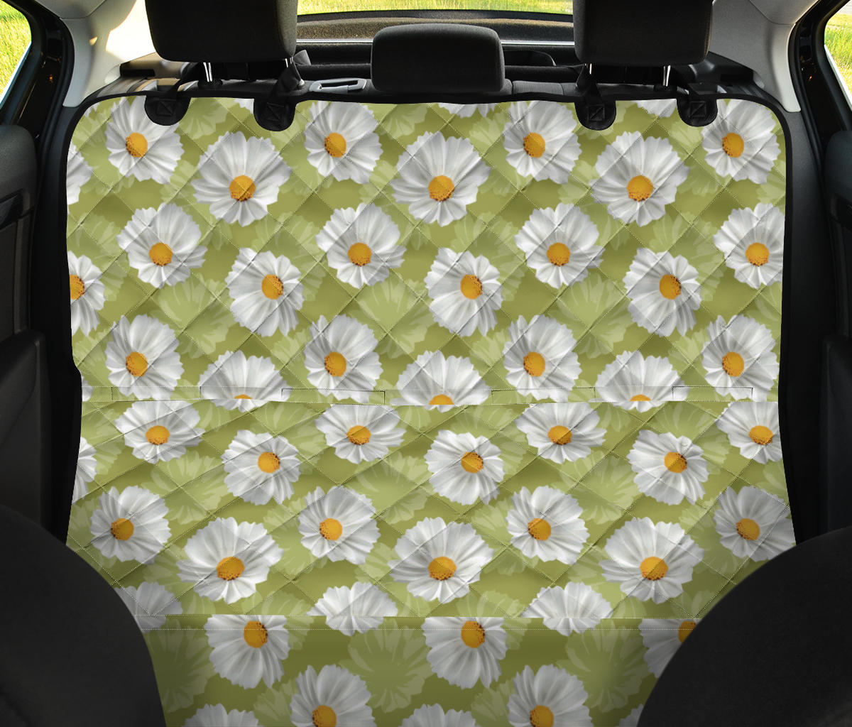 Daisy Pattern Print Design DS06 Rear Dog  Seat Cover