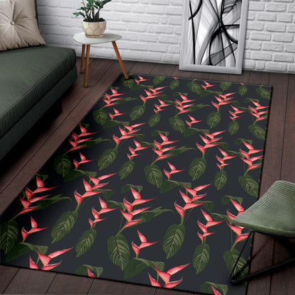 Heliconia Pattern Print Design HL07 Area Rugs