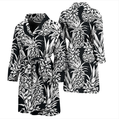 Pineapple Pattern Print Design PP08 Men Bathrobe
