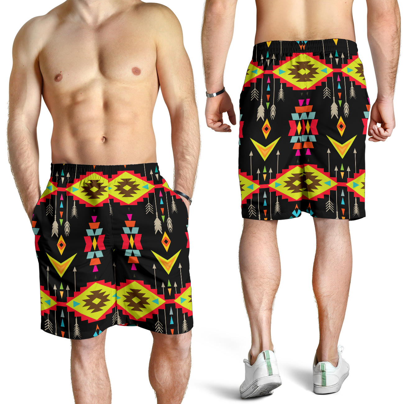 Native Pattern Print Design A05 Mens Shorts