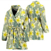 Daffodils Pattern Print Design DF01 Women Bathrobe