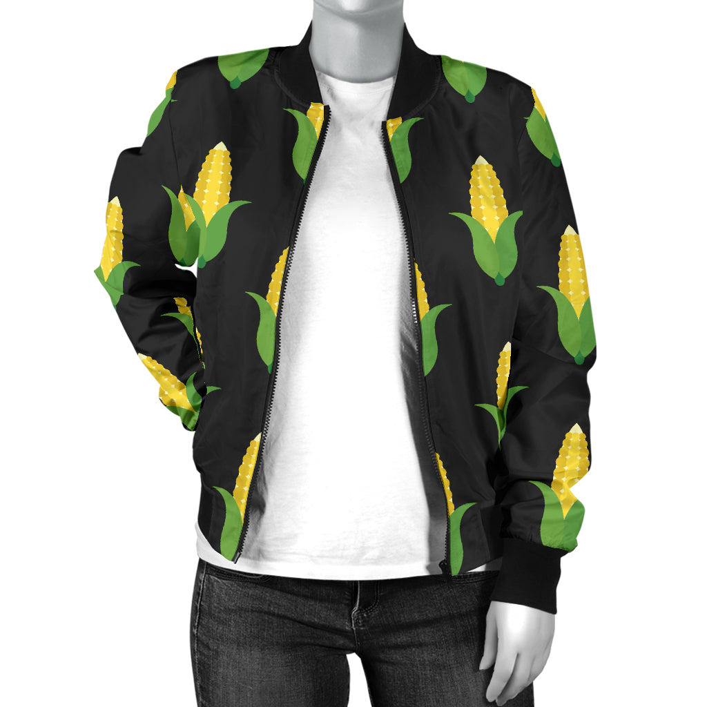 Corn Pattern Print Design 05 Women's Bomber Jacket