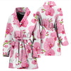 Orchid Pink Pattern Print Design OR07 Women Bathrobe