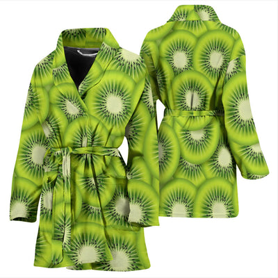 Kiwi Pattern Print Design KW01 Women Bathrobe