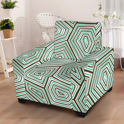 Sea Turtle Skin Print Armchair Slipcover