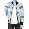 Beagle Pattern Print Design 06 Women's Bomber Jacket