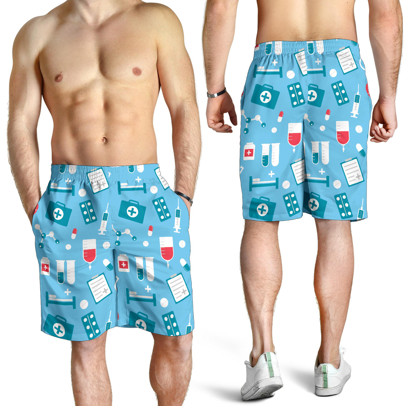Nurse Pattern Print Design A03 Mens Shorts