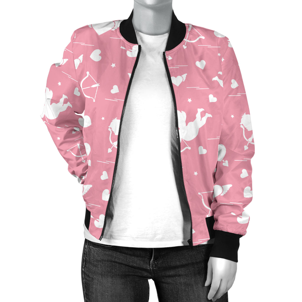 Cupid Pattern Print Design 03 Women's Bomber Jacket