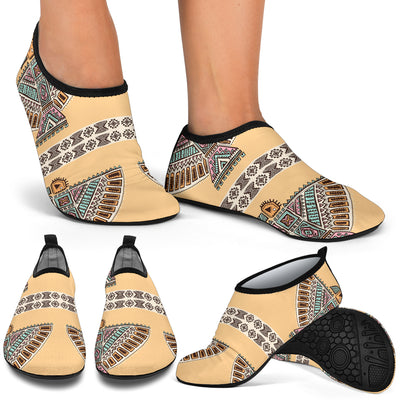 Native American Eagle Pattern Aqua Water Shoes