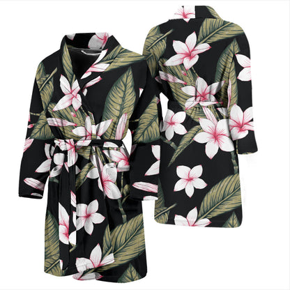 Plumeria Pattern Print Design PM021 Men Bathrobe